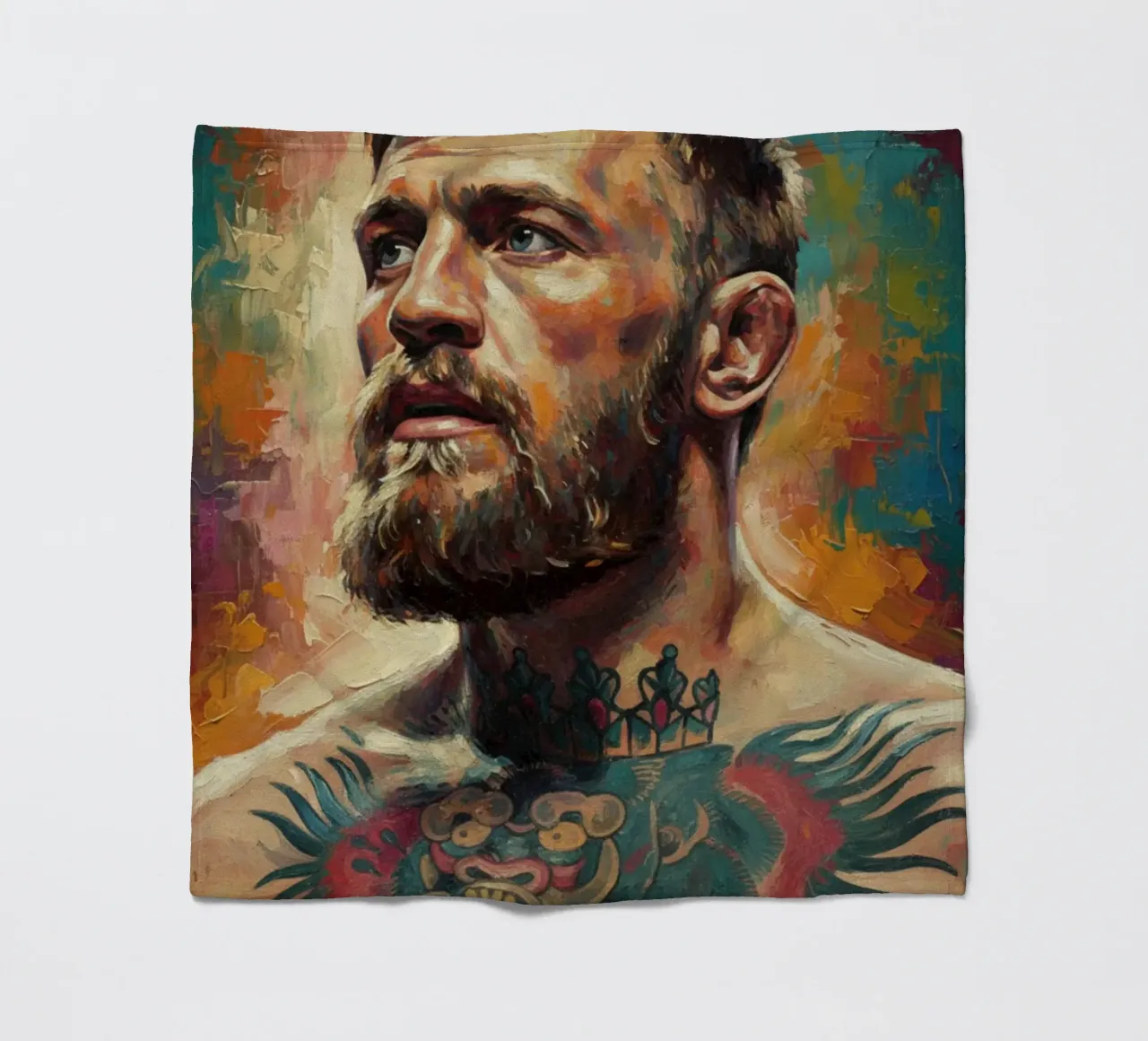 Conor McGregor UFC-Kämpfer abstrakte Kunst Fleecedecke von Lembayung art