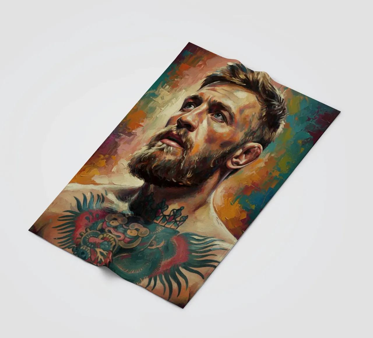 Conor McGregor UFC-Kämpfer abstrakte Kunst Fleecedecke von Lembayung art