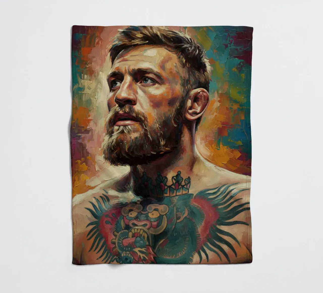 Conor McGregor UFC-Kämpfer abstrakte Kunst Fleecedecke von Lembayung art
