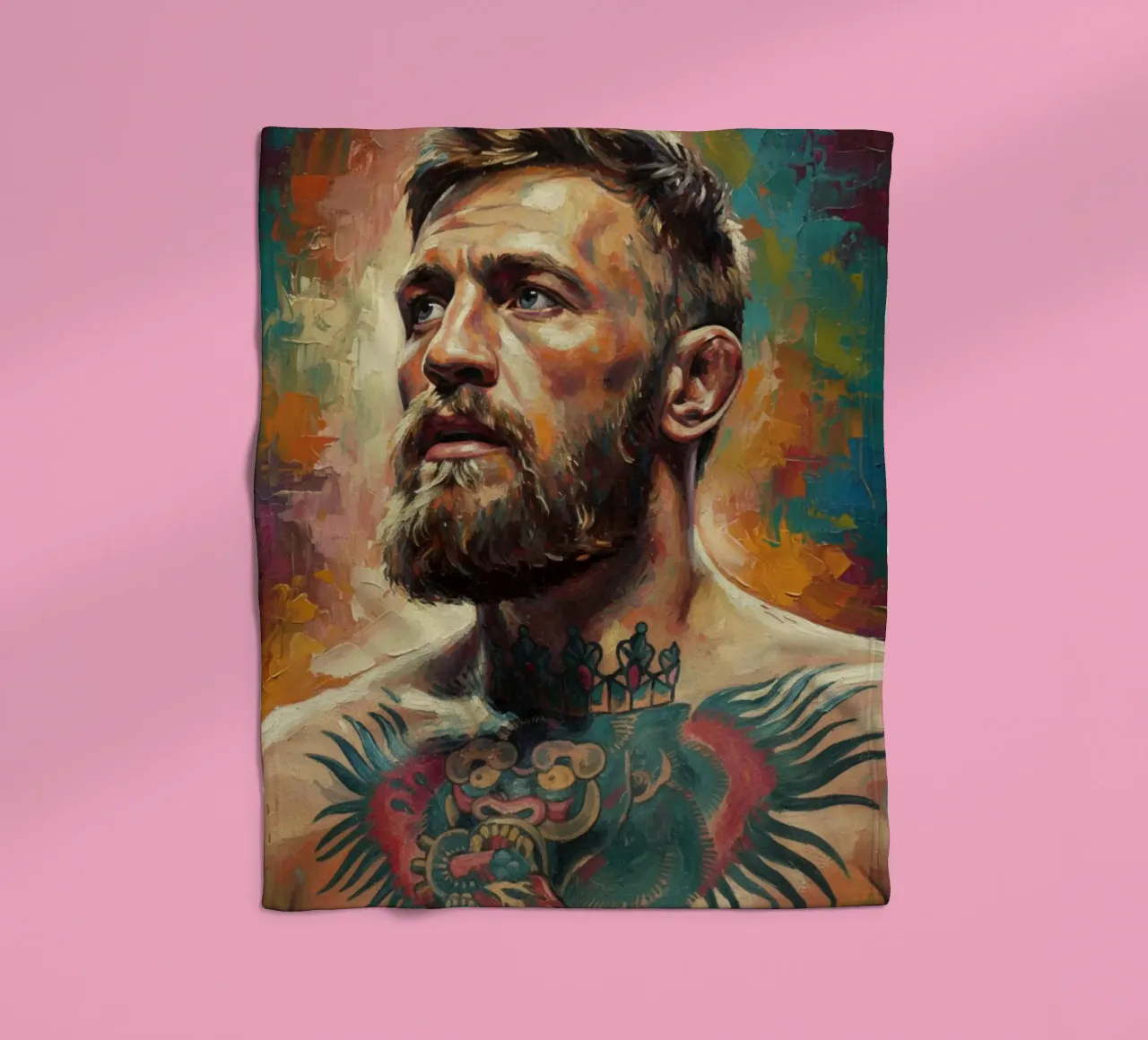 Conor McGregor UFC-Kämpfer abstrakte Kunst Fleecedecke von Lembayung art
