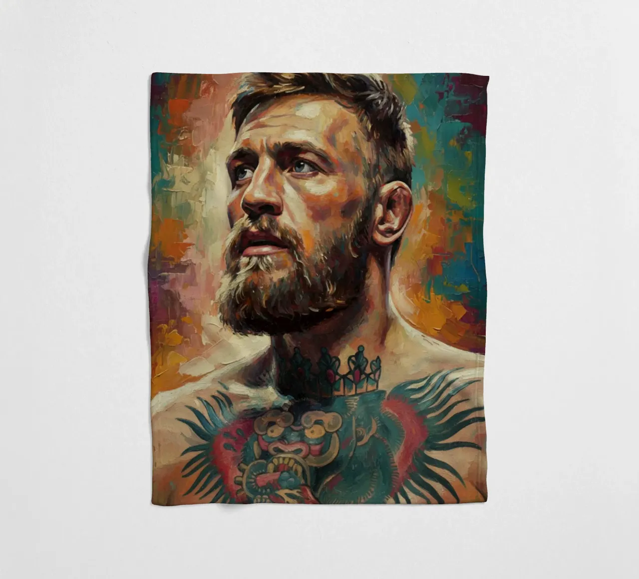 Conor McGregor UFC-Kämpfer abstrakte Kunst Fleecedecke von Lembayung art