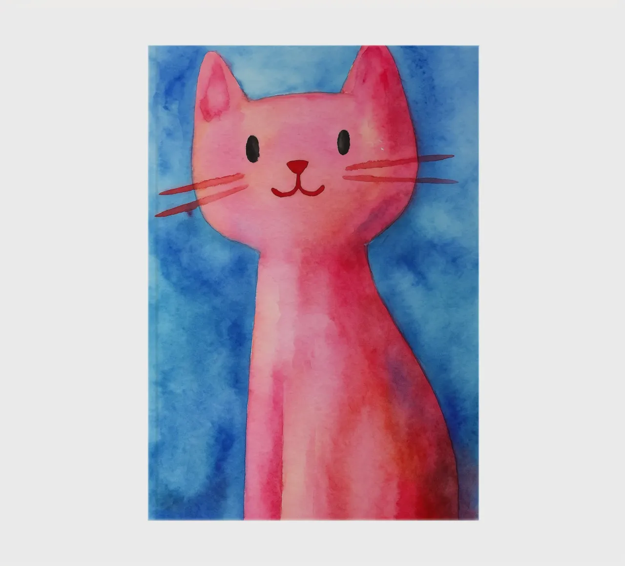 funny cat abstract drawing notebook by bougenfille