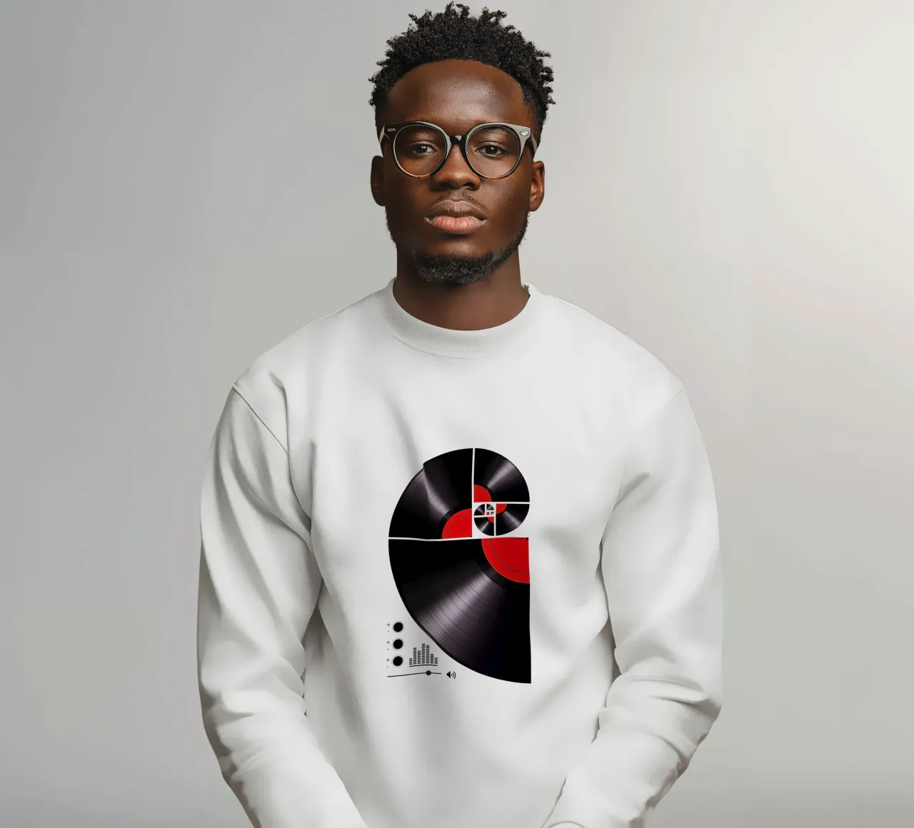 Fibonacci Spiral Vinyl sweatshirt by LM2KONE