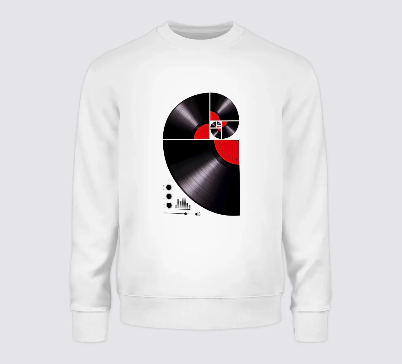 Fibonacci Spiral Vinyl sweatshirt by LM2KONE
