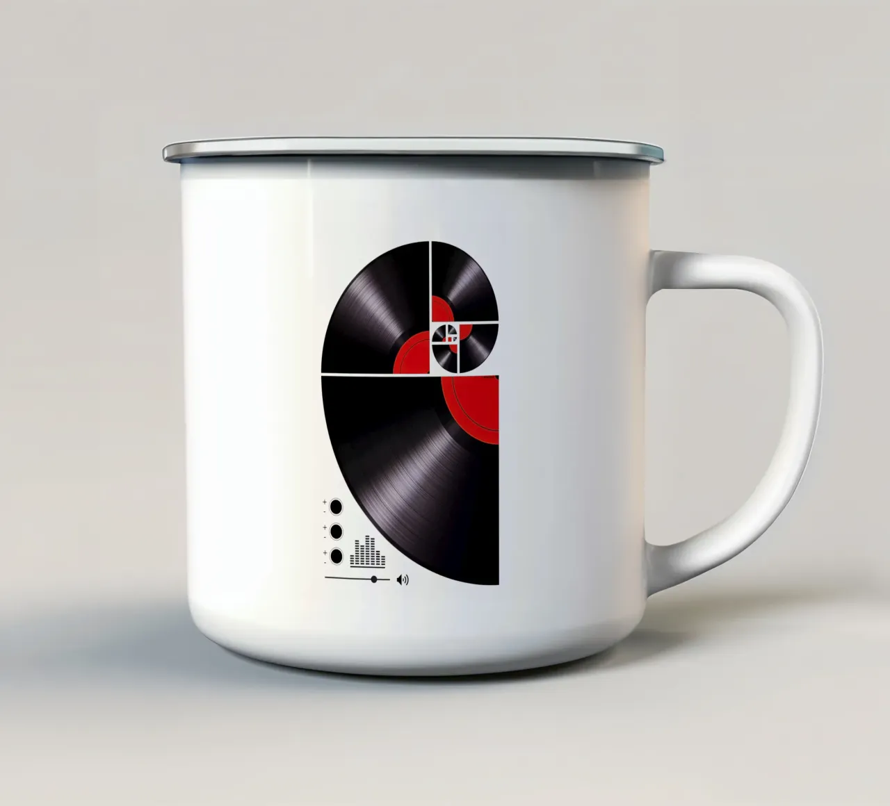 Fibonacci Spiral Vinyl tazza in smalto da LM2KONE