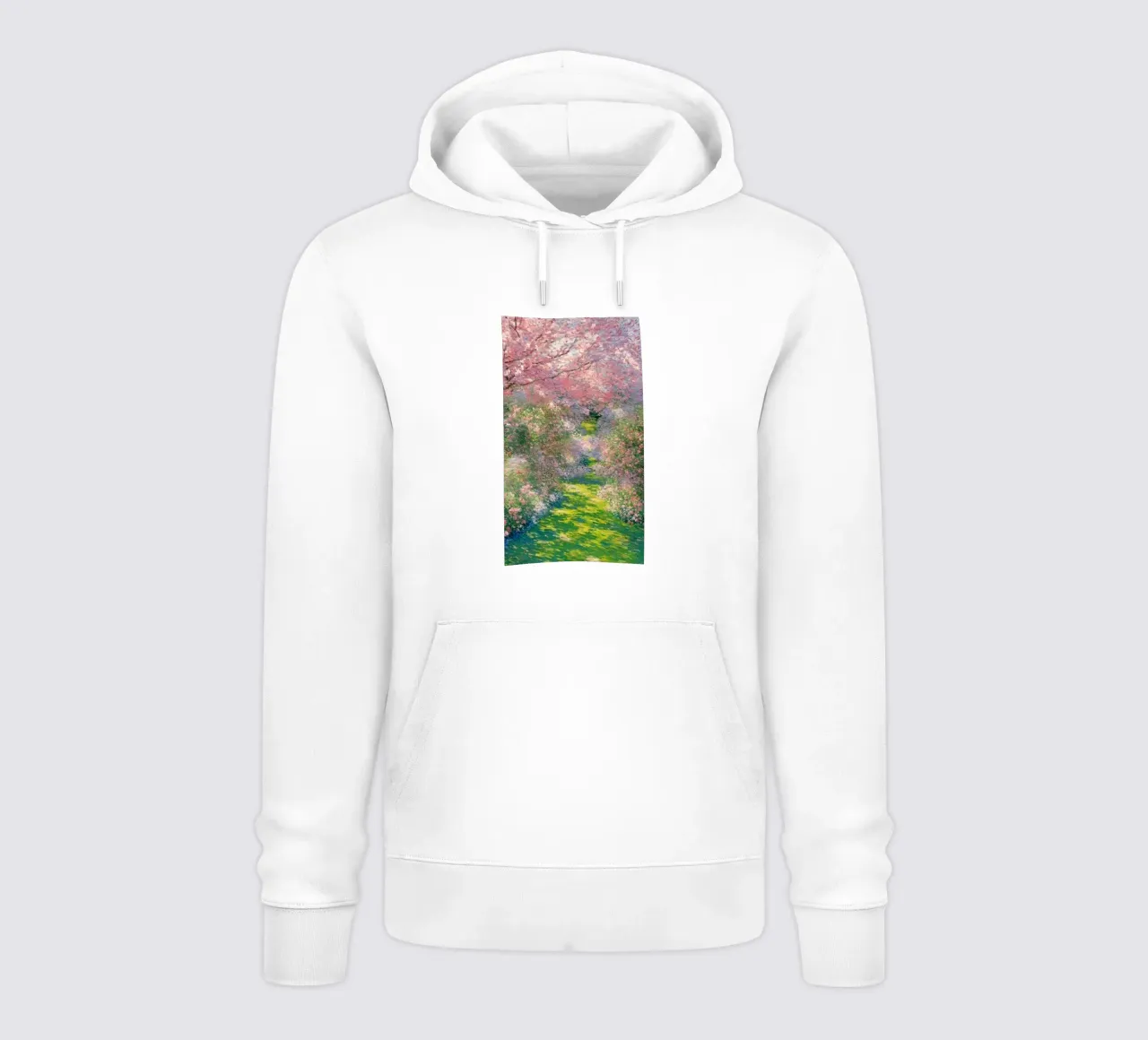 Monet - Albero in fiore felpa con cappuccio da Günstiger Laden