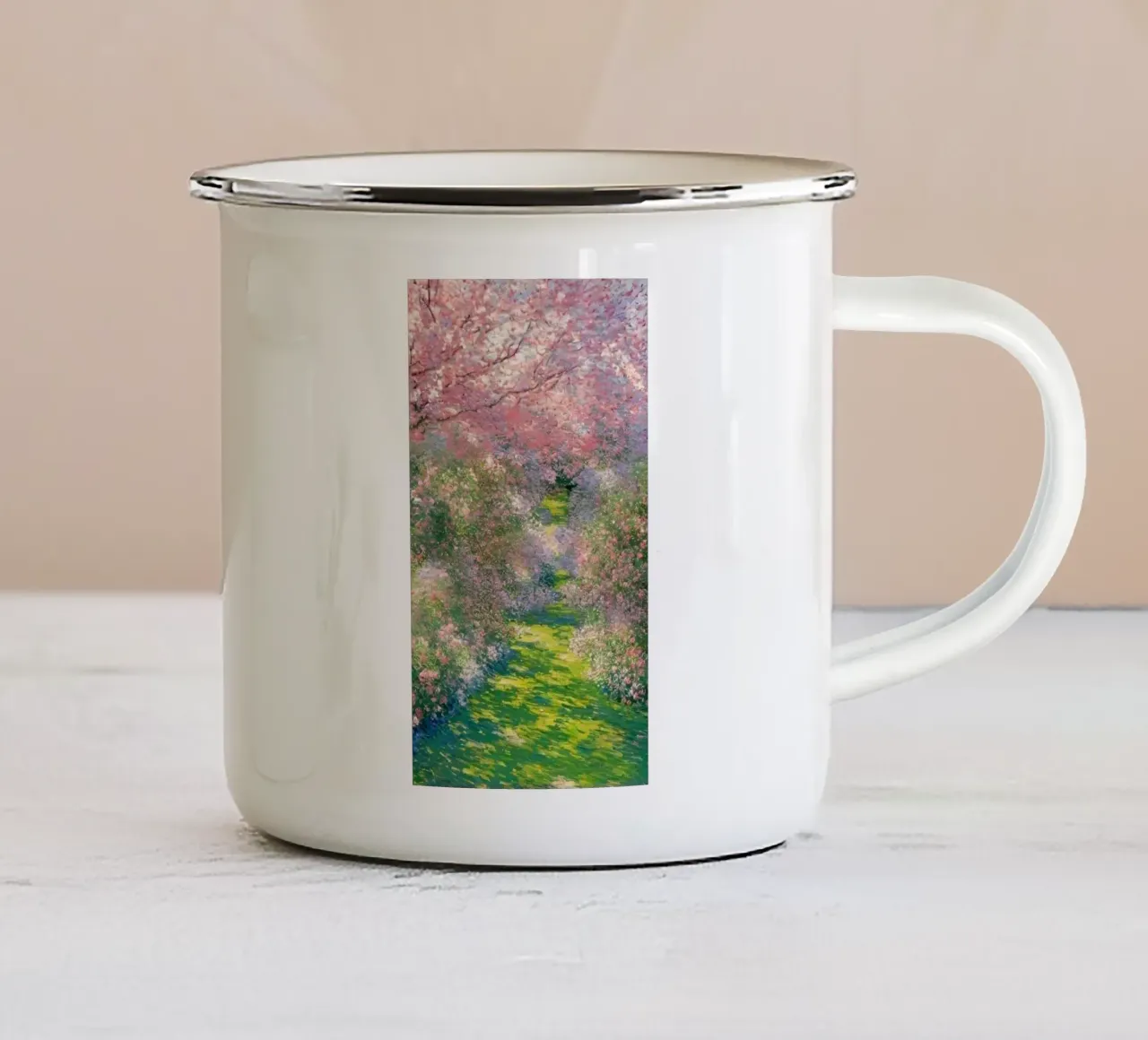 Monet - Albero in fiore tazza in smalto da Günstiger Laden
