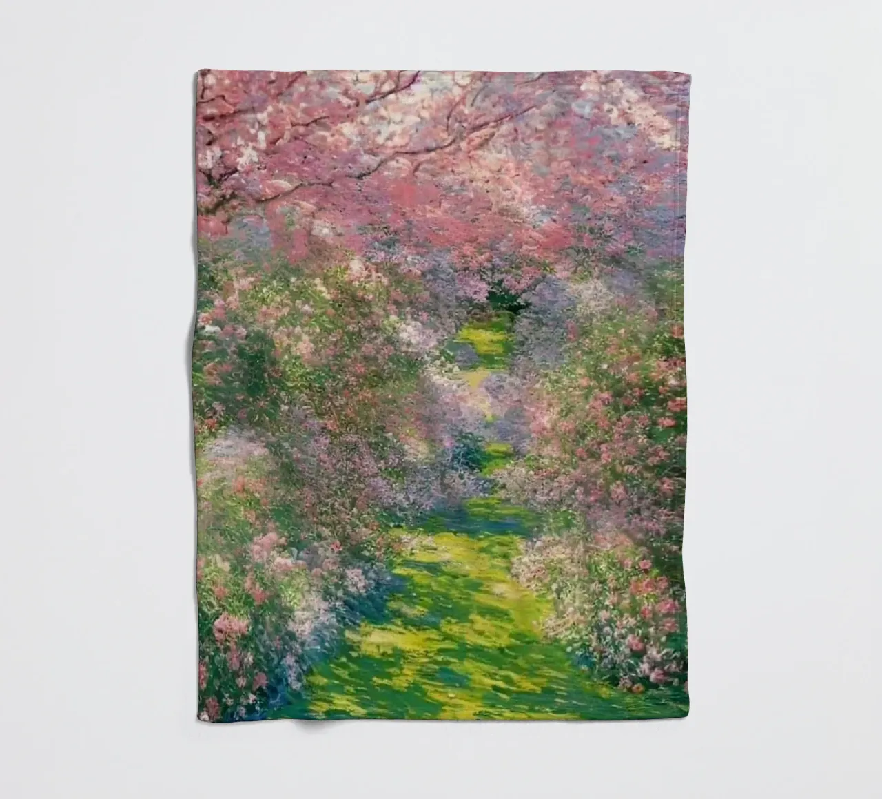 Monet - Albero in fiore coperta in pile da Günstiger Laden