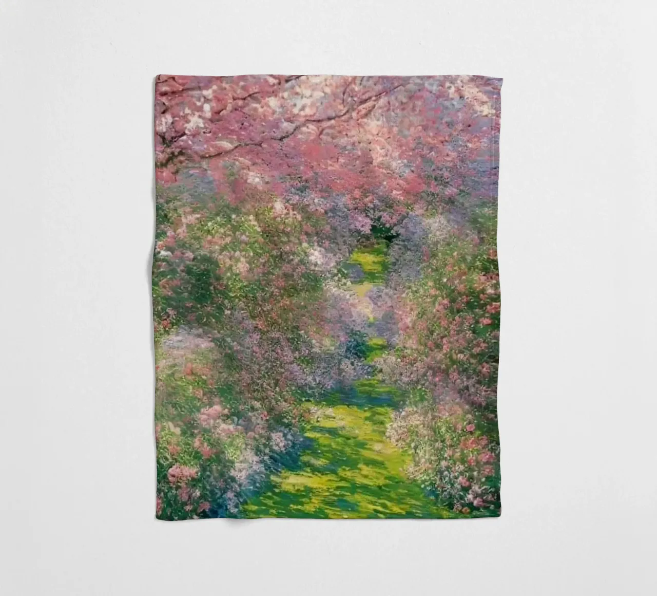 Monet - Albero in fiore coperta in pile da Günstiger Laden