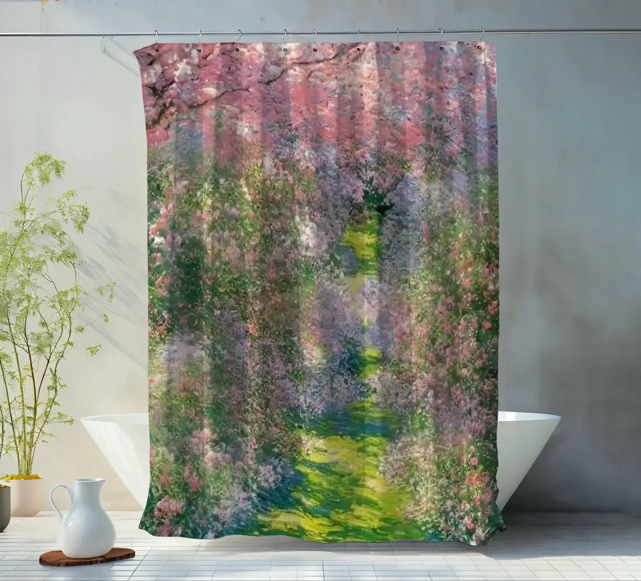 Monet - Albero in fiore tenda da doccia da Günstiger Laden