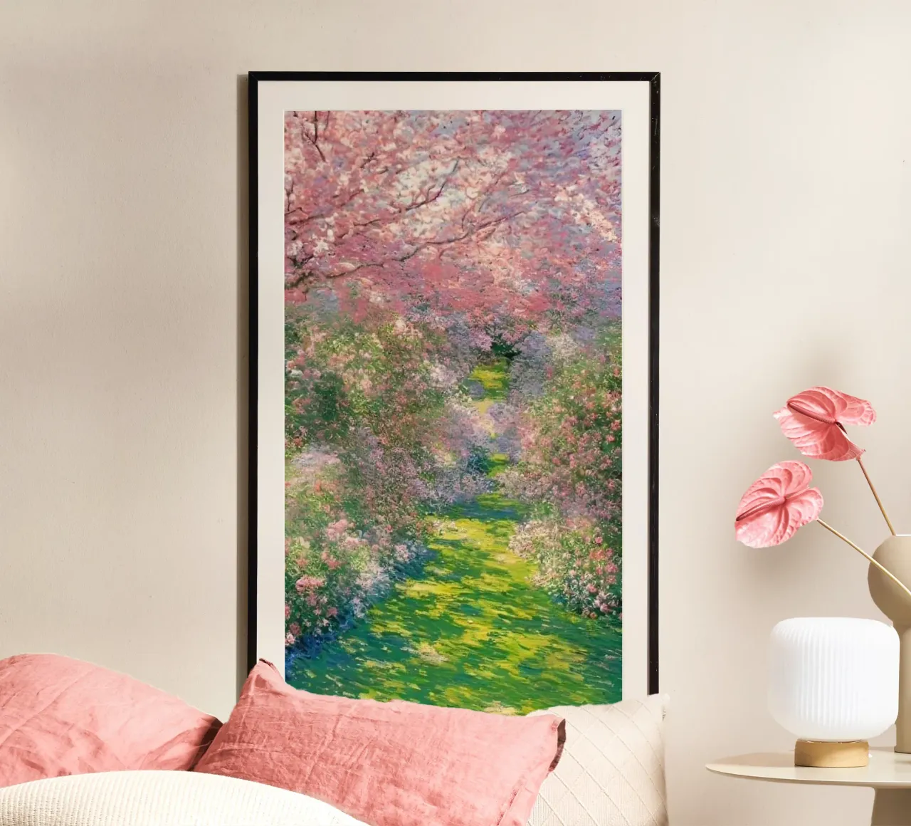 Monet - Albero in fiore carta hahnemühle da Günstiger Laden