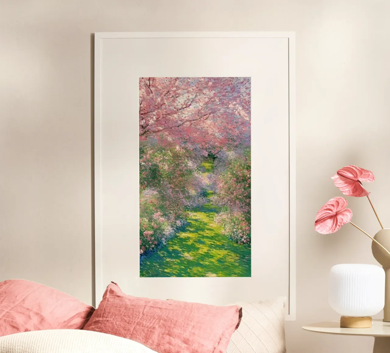 Monet - Albero in fiore carta hahnemühle da Günstiger Laden