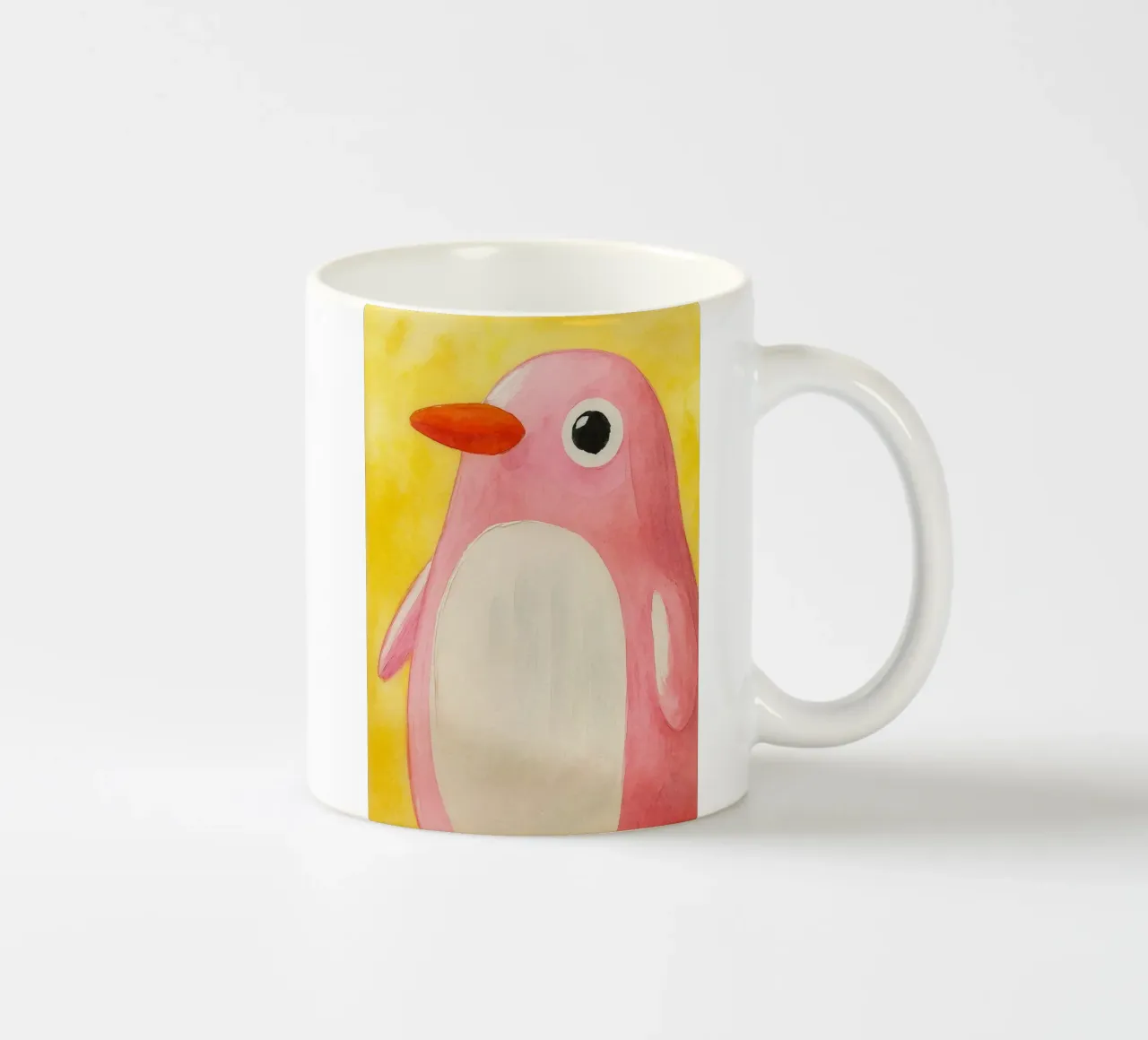 pinguïn abstracte tekening keramische mok van bougenfille