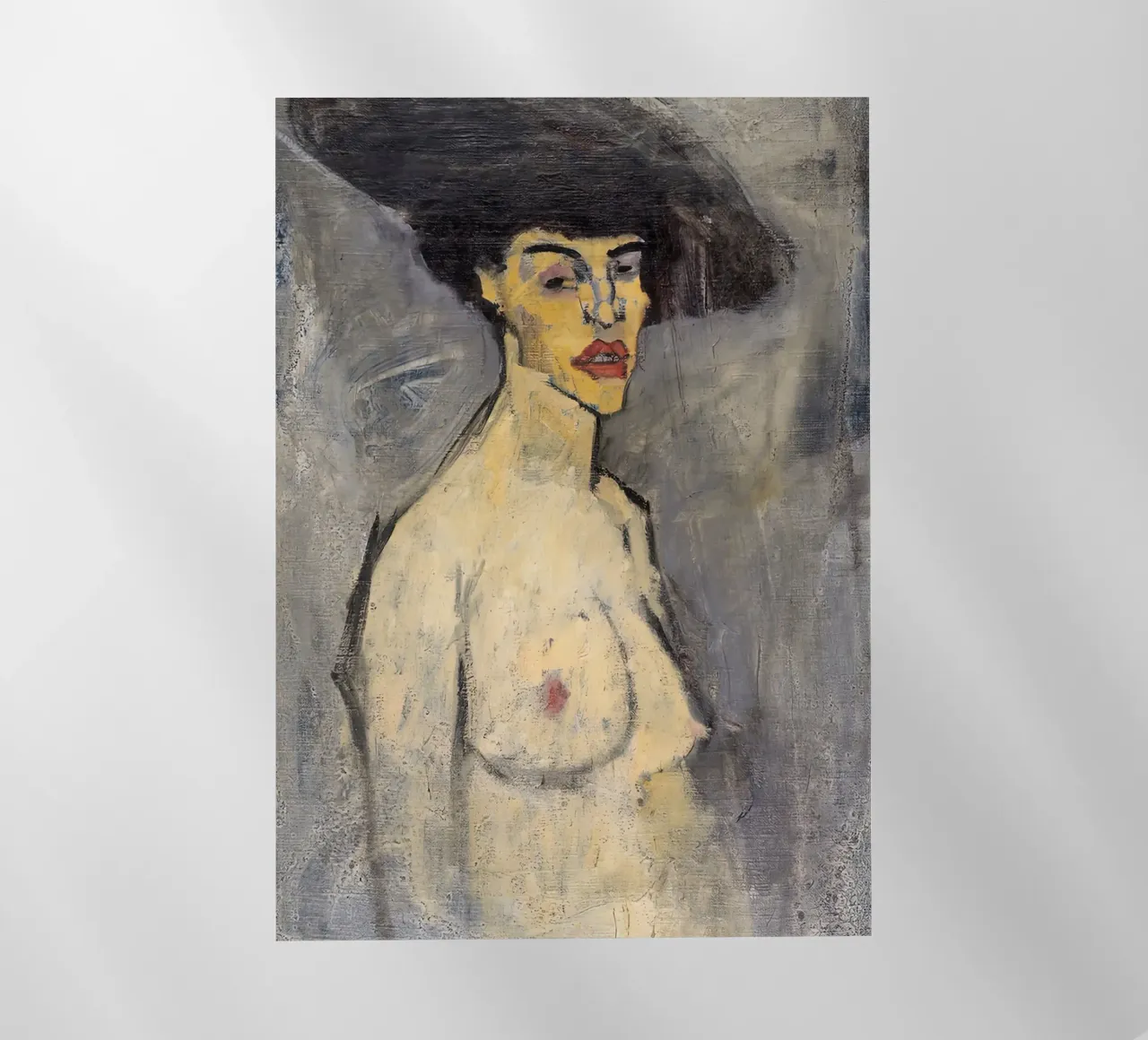 1908, Nudo con cappello Amedeo Modigliani pellicola backlit da Palletolate