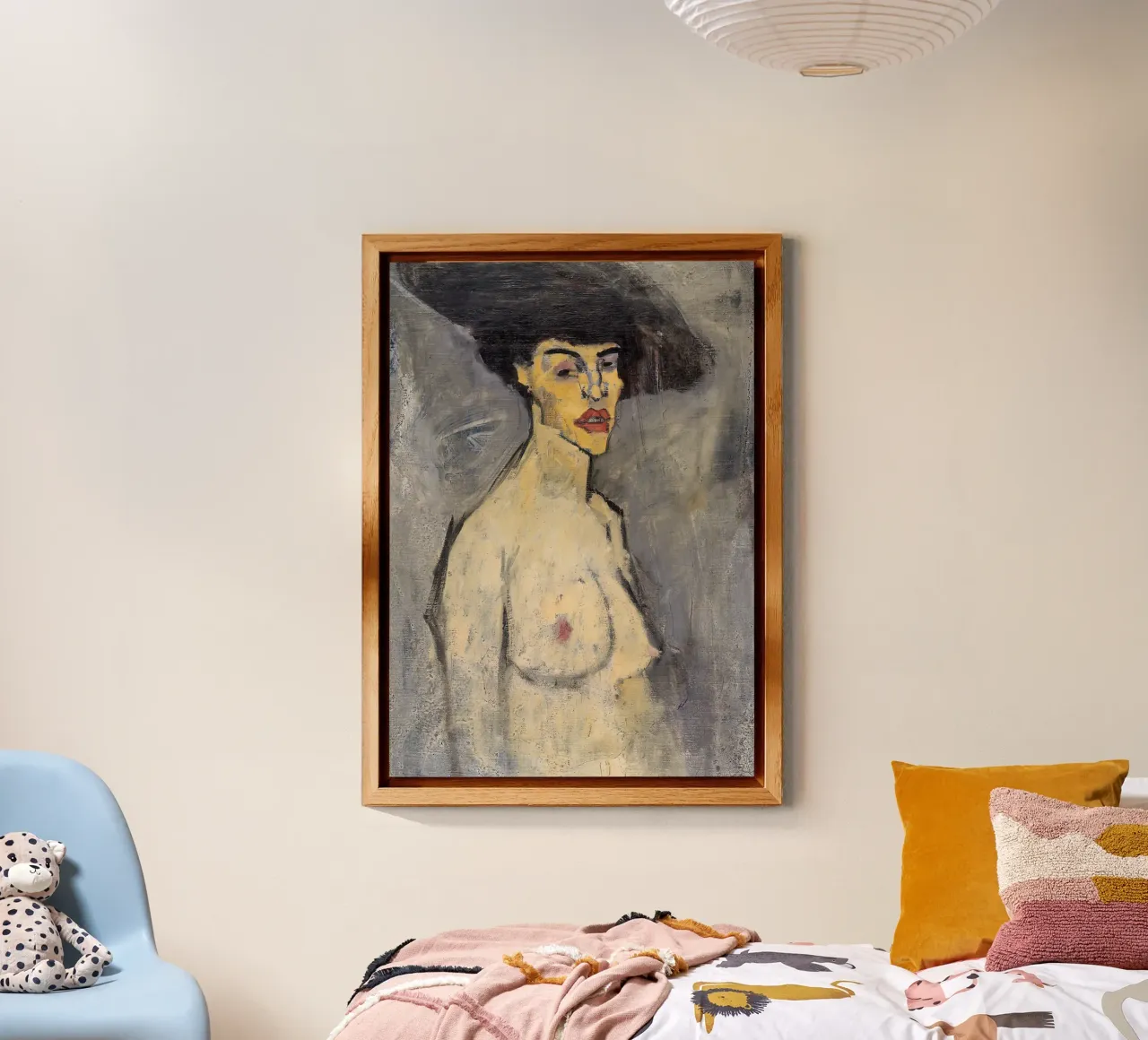 1908, Nudo con cappello Amedeo Modigliani alluminio dibond da Palletolate