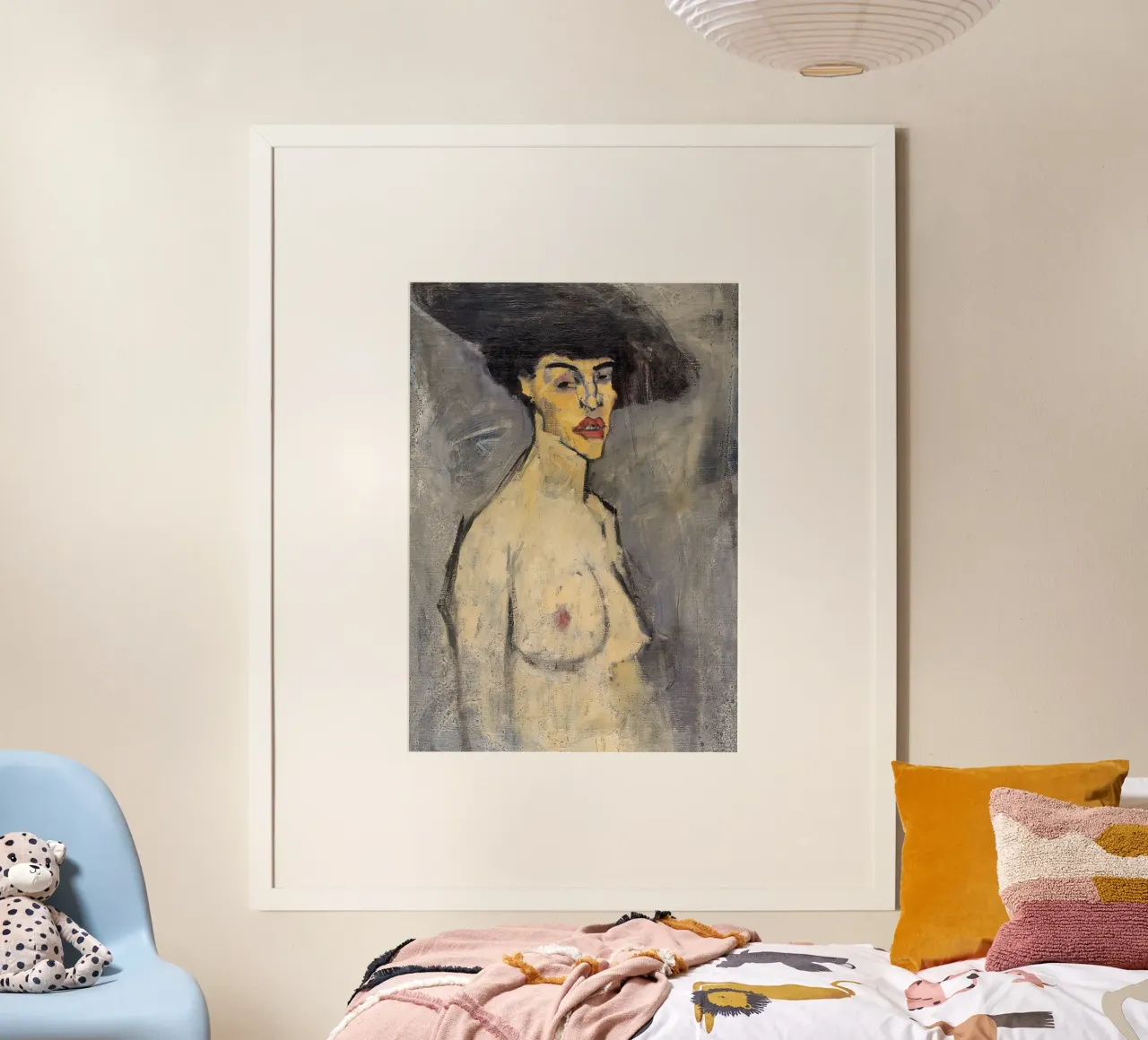 1908, Nudo con cappello Amedeo Modigliani carta hahnemühle da Palletolate