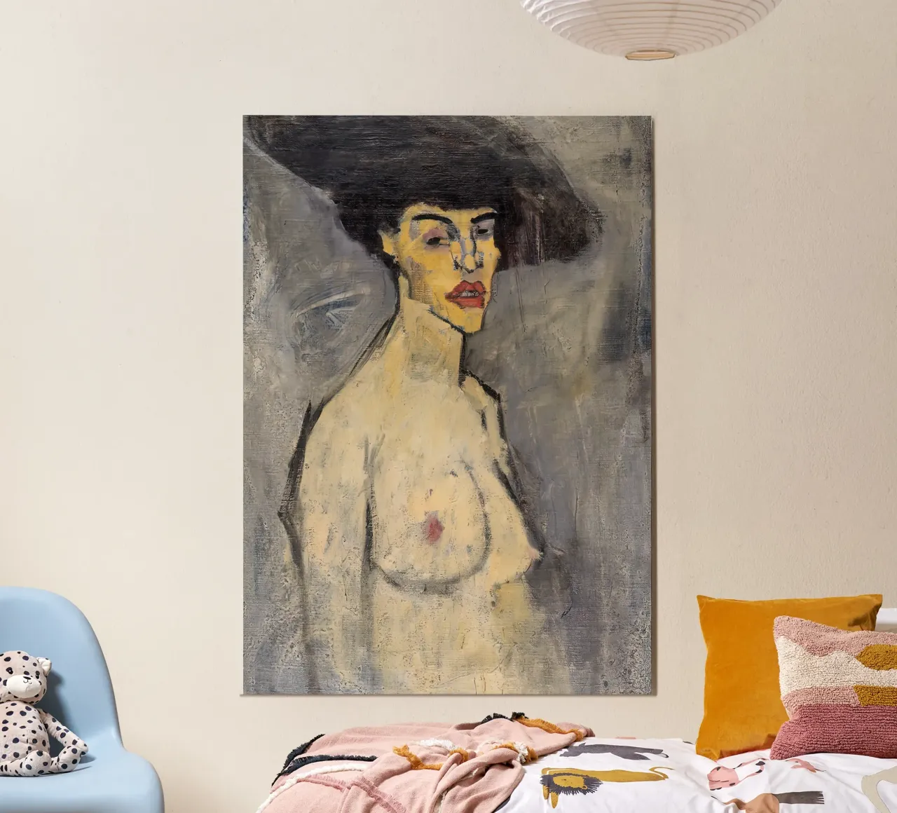 1908, Nudo con cappello Amedeo Modigliani carta hahnemühle da Palletolate