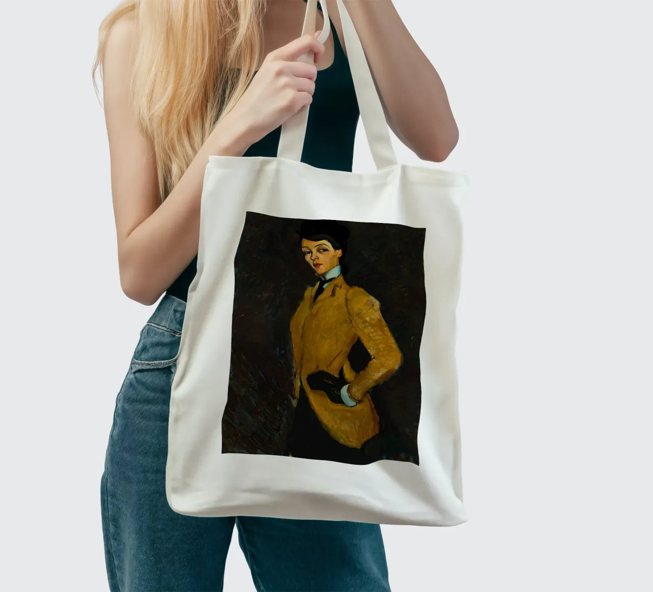 1909, L'amazone Amedeo Modigliani borsa in juta da Palletolate