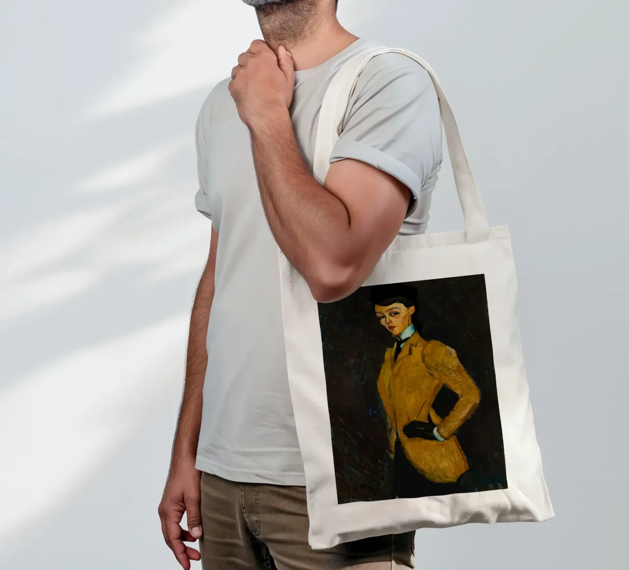 1909, L'amazone Amedeo Modigliani borsa in juta da Palletolate