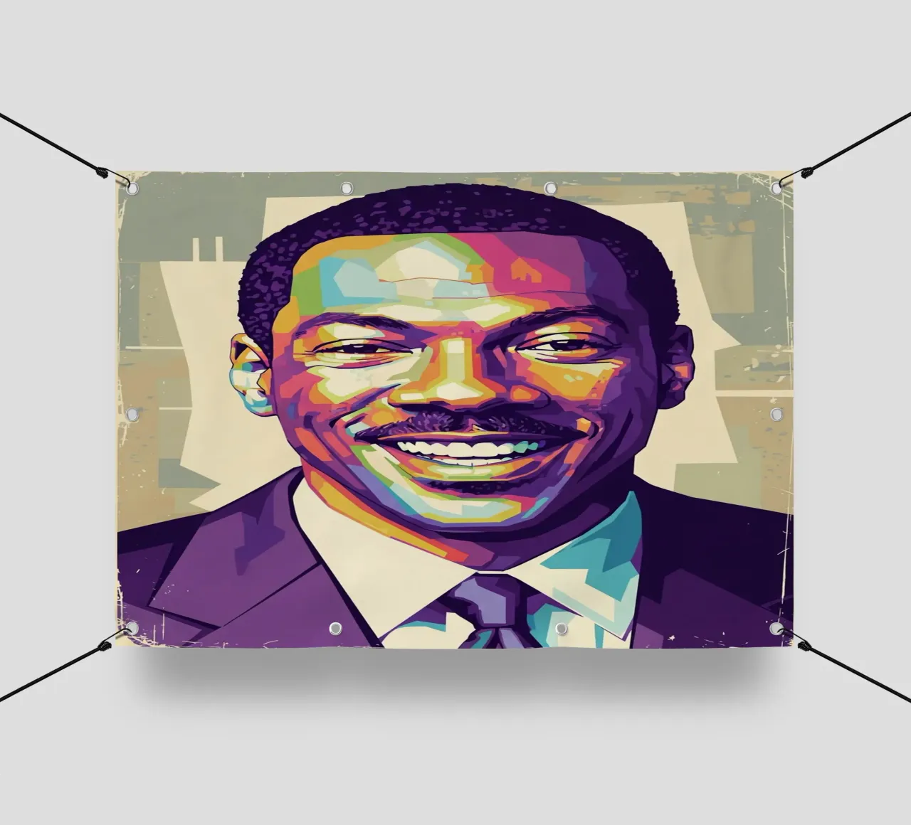 Eddie Murphy pop art telo in pvc da Hantamrata