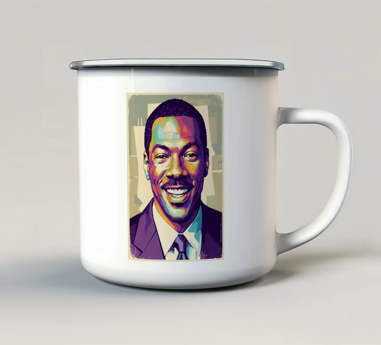 Eddie Murphy pop art tazza in smalto da Hantamrata