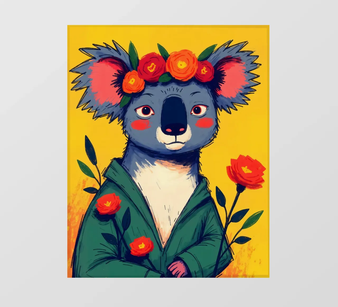 Koala bambina in fiore pellicola backlit da secondsunstudio