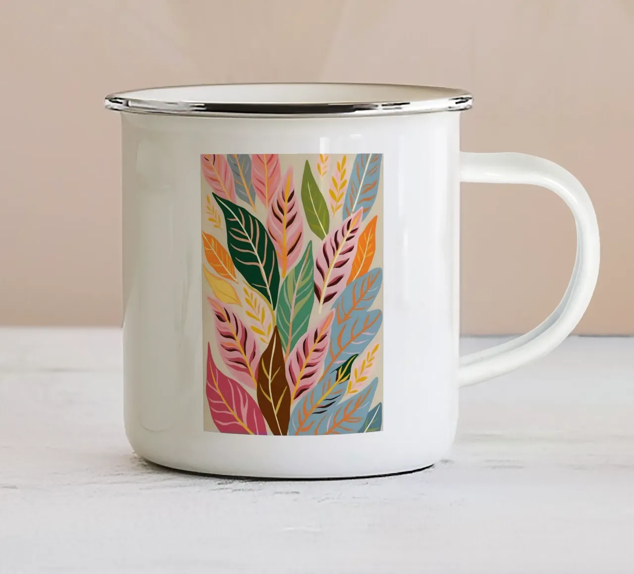 Pastel Botanica tazza in smalto da secondsunstudio