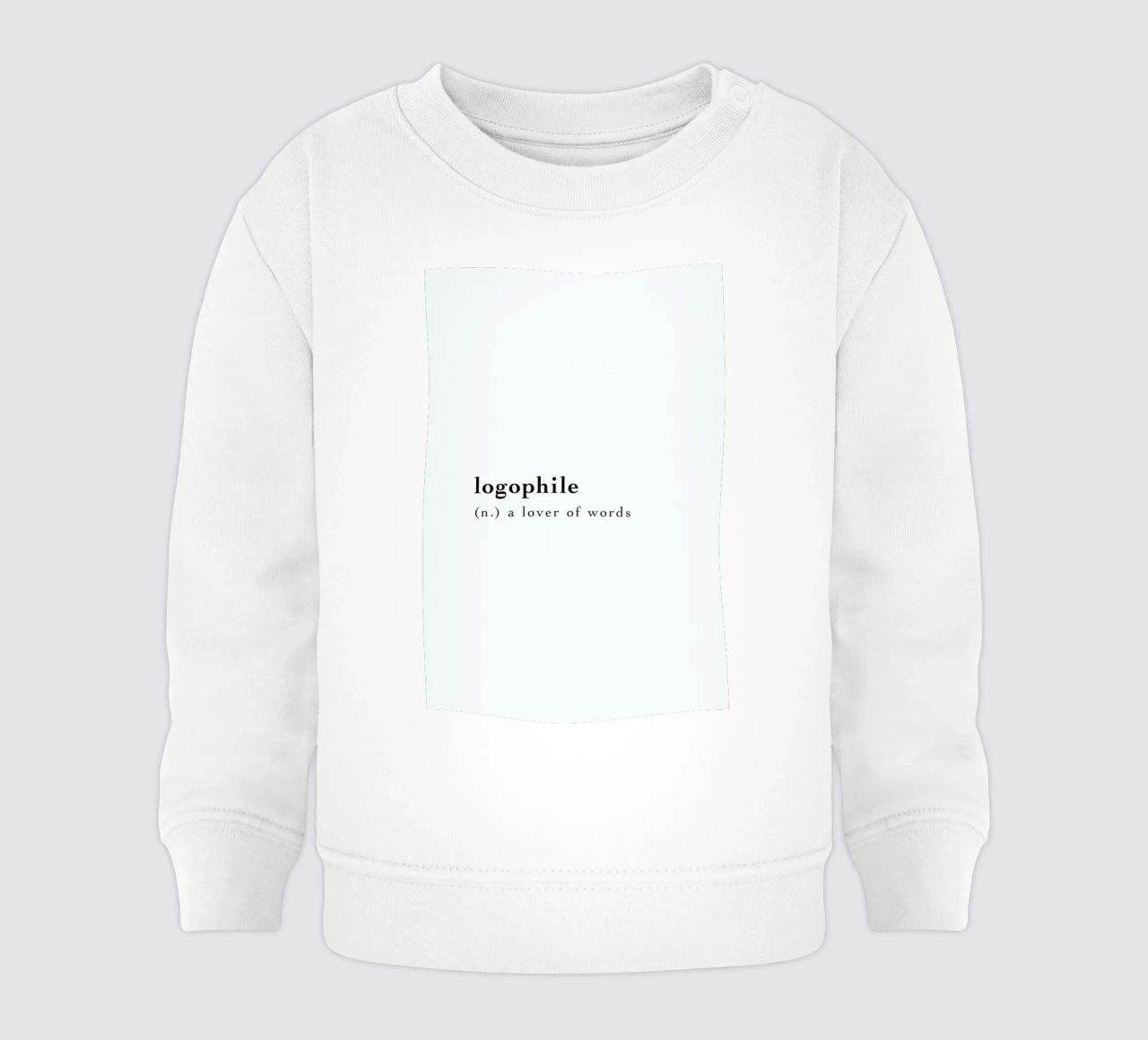 Logophile felpa neonato da Studio One