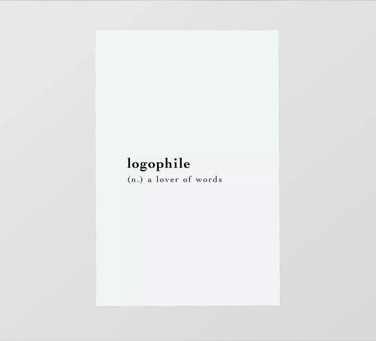 Logophile pellicola backlit da Studio One