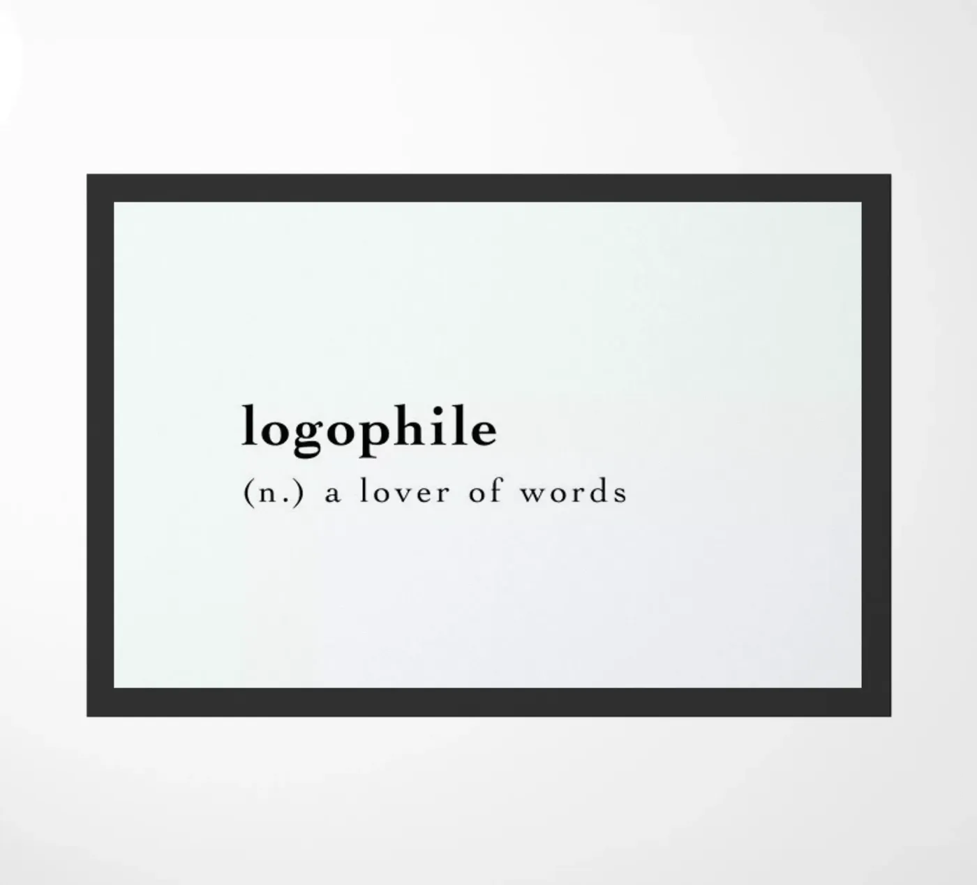 Logophile doormat by Studio One