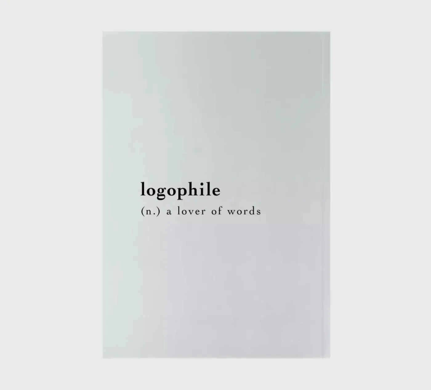 Logophile notebook by Studio One