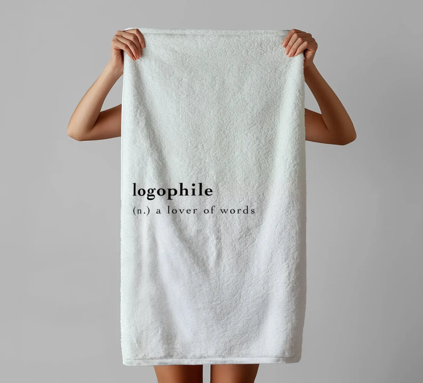 Logophile towel by Studio One