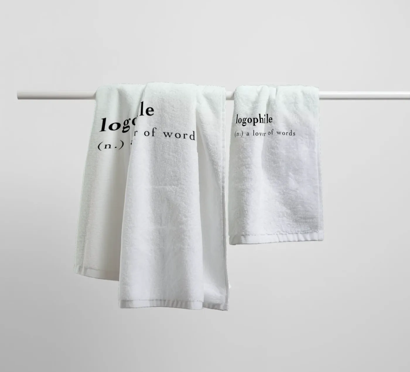 Logophile towel by Studio One