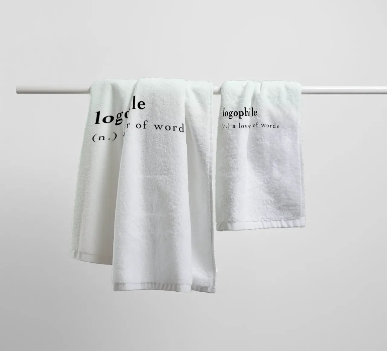 Logophile asciugamano da bagno da Studio One