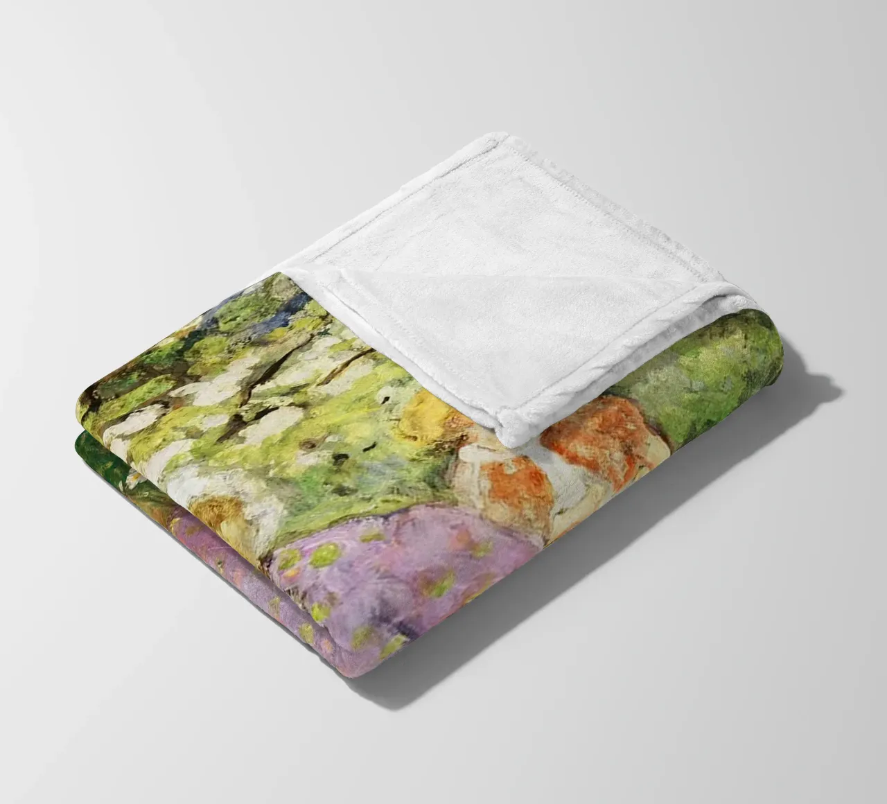 Bambini in un frutteto in fiore coperta in pile da Joan