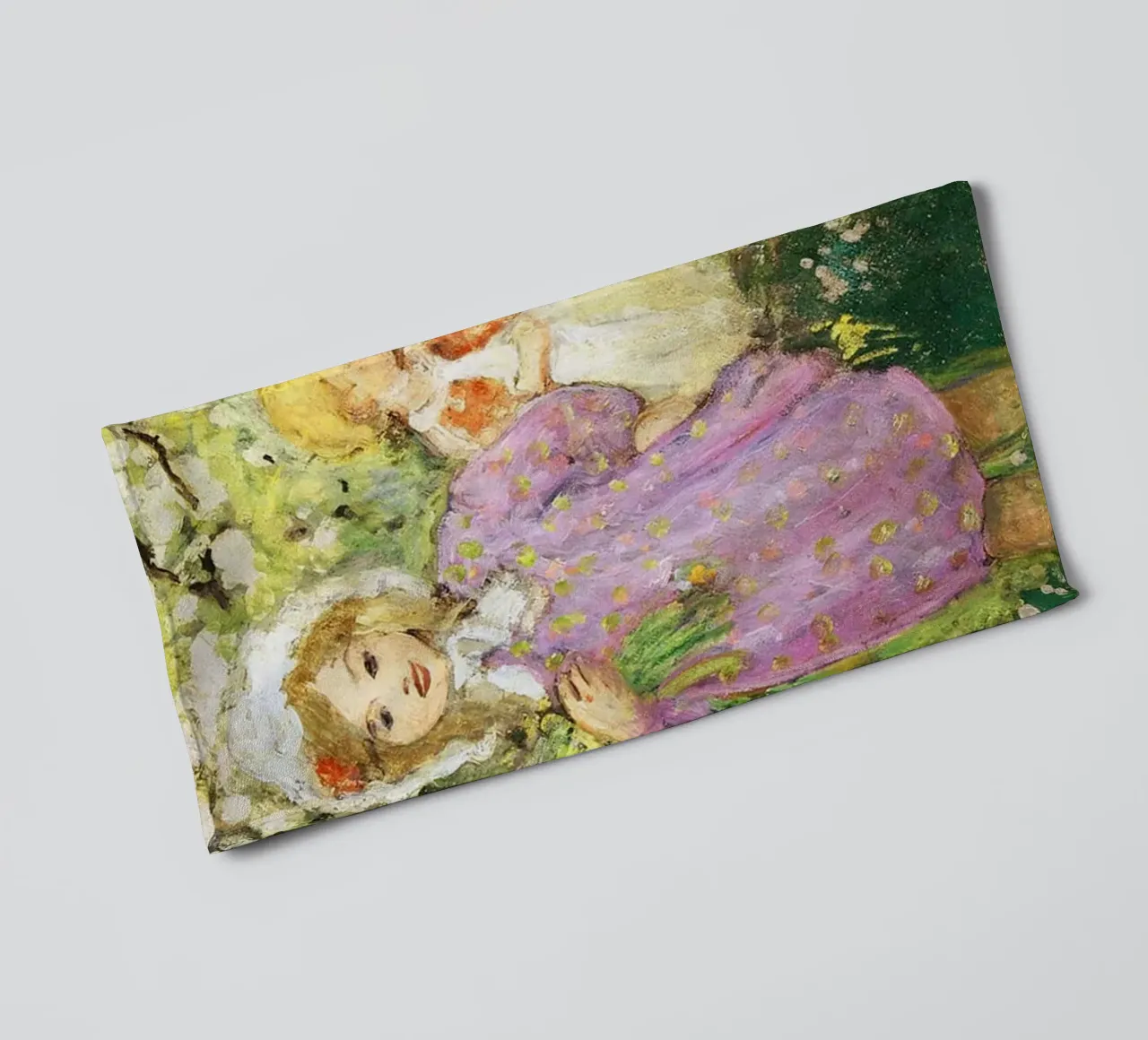 Bambini in un frutteto in fiore asciugamano da bagno da Joan