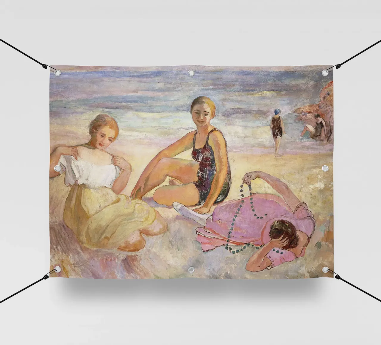 Tre donne sulla spiaggia telo in pvc da Joan