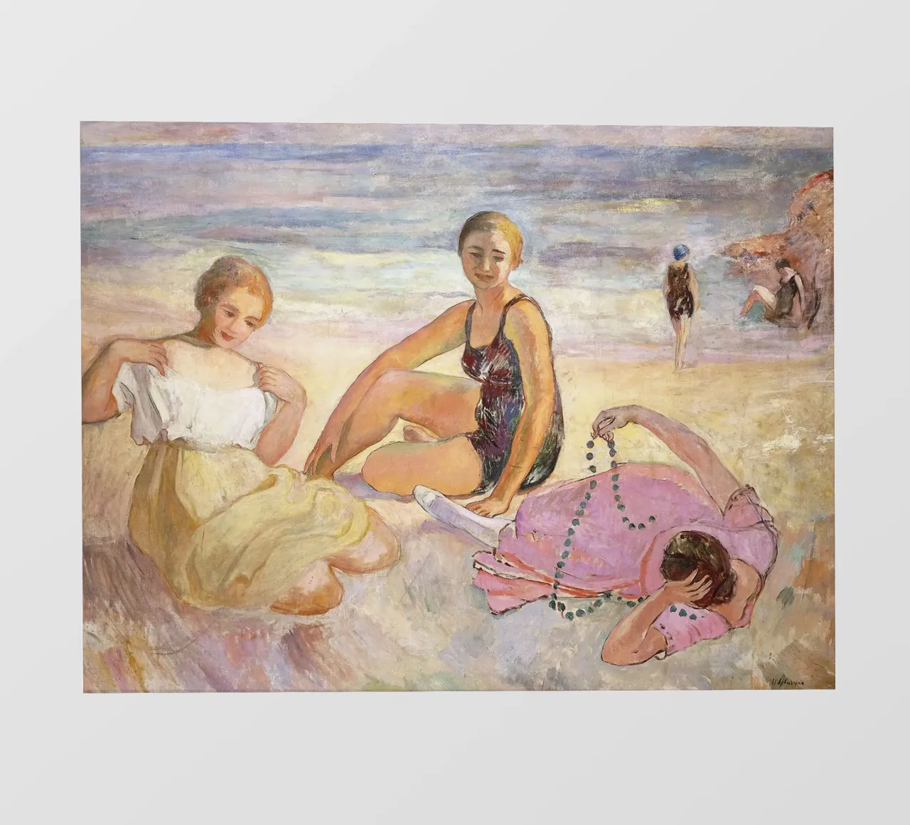 Tre donne sulla spiaggia telo in pvc da Joan