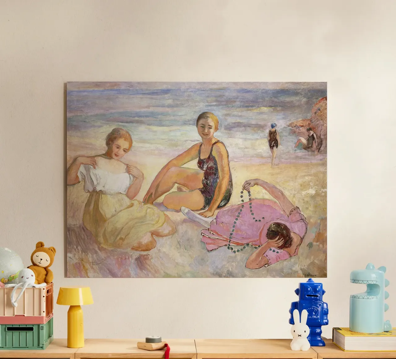 Tre donne sulla spiaggia plexiglass da Joan