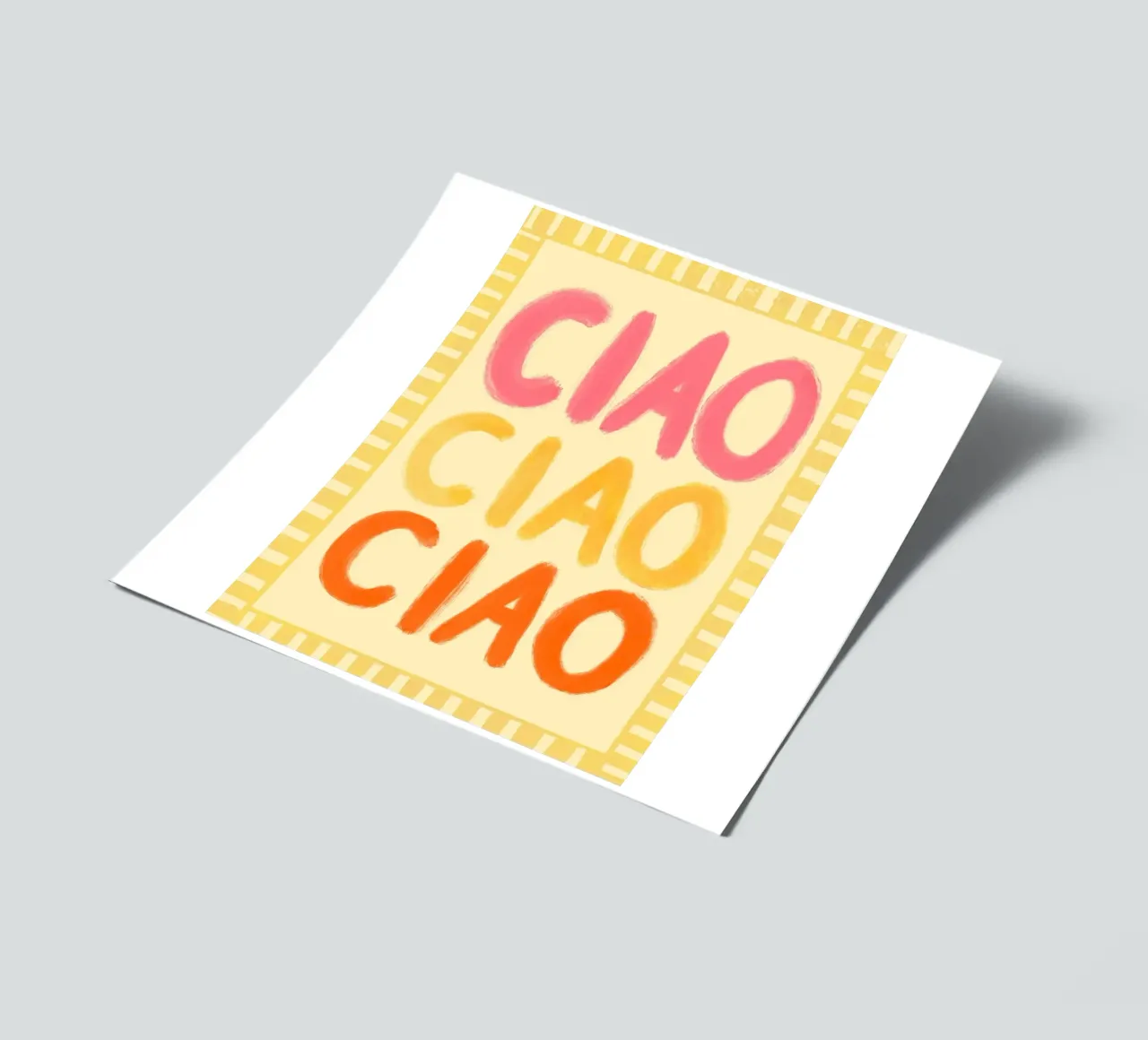 Ciao Ciao III foglio adesivo da Studio Dolci