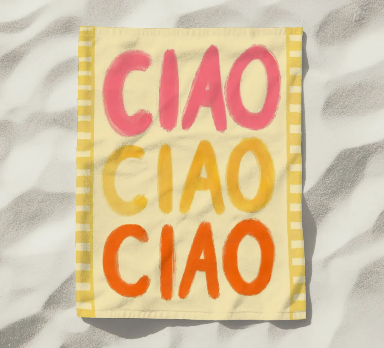 Ciao Ciao III beach towel by Studio Dolci