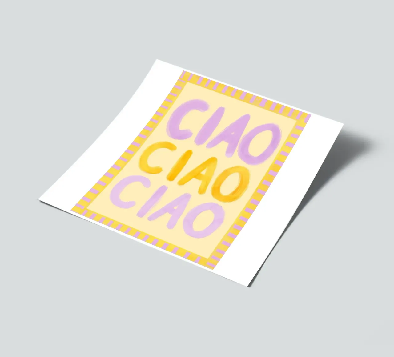 Ciao Ciao foglio adesivo da Studio Dolci