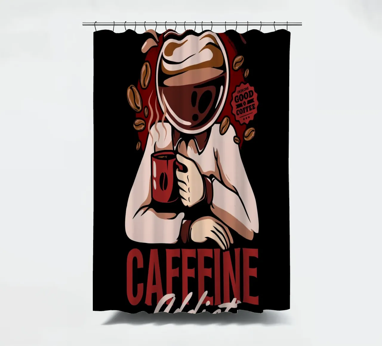 Caffeine Addict Duschvorhang von LM2KONE