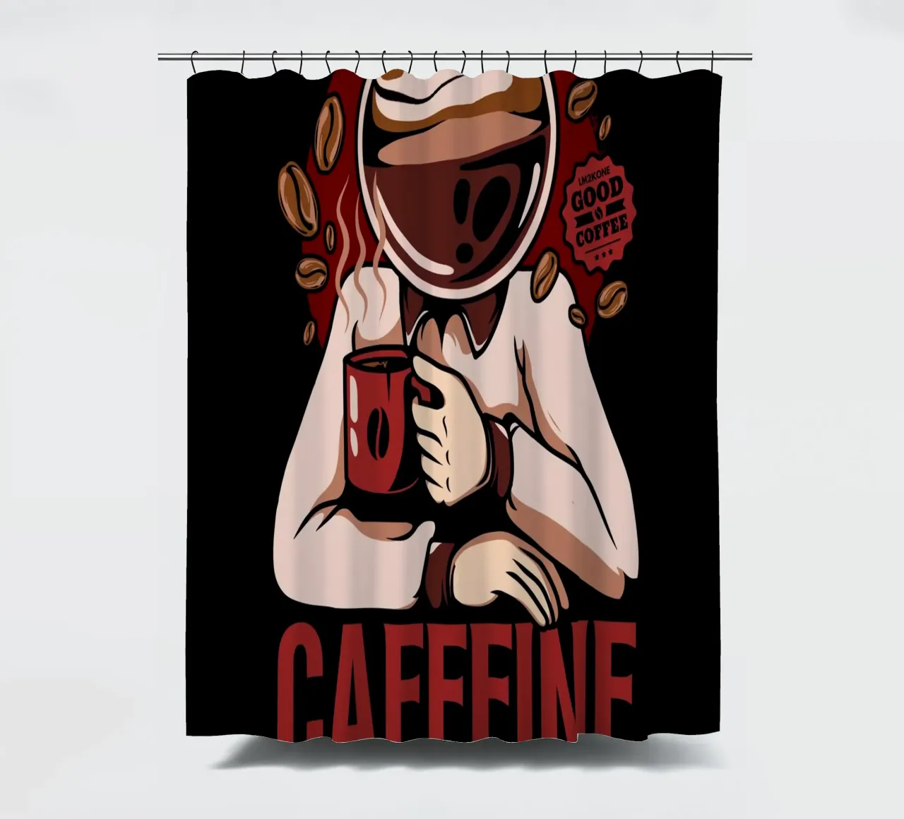 Caffeine Addict Duschvorhang von LM2KONE