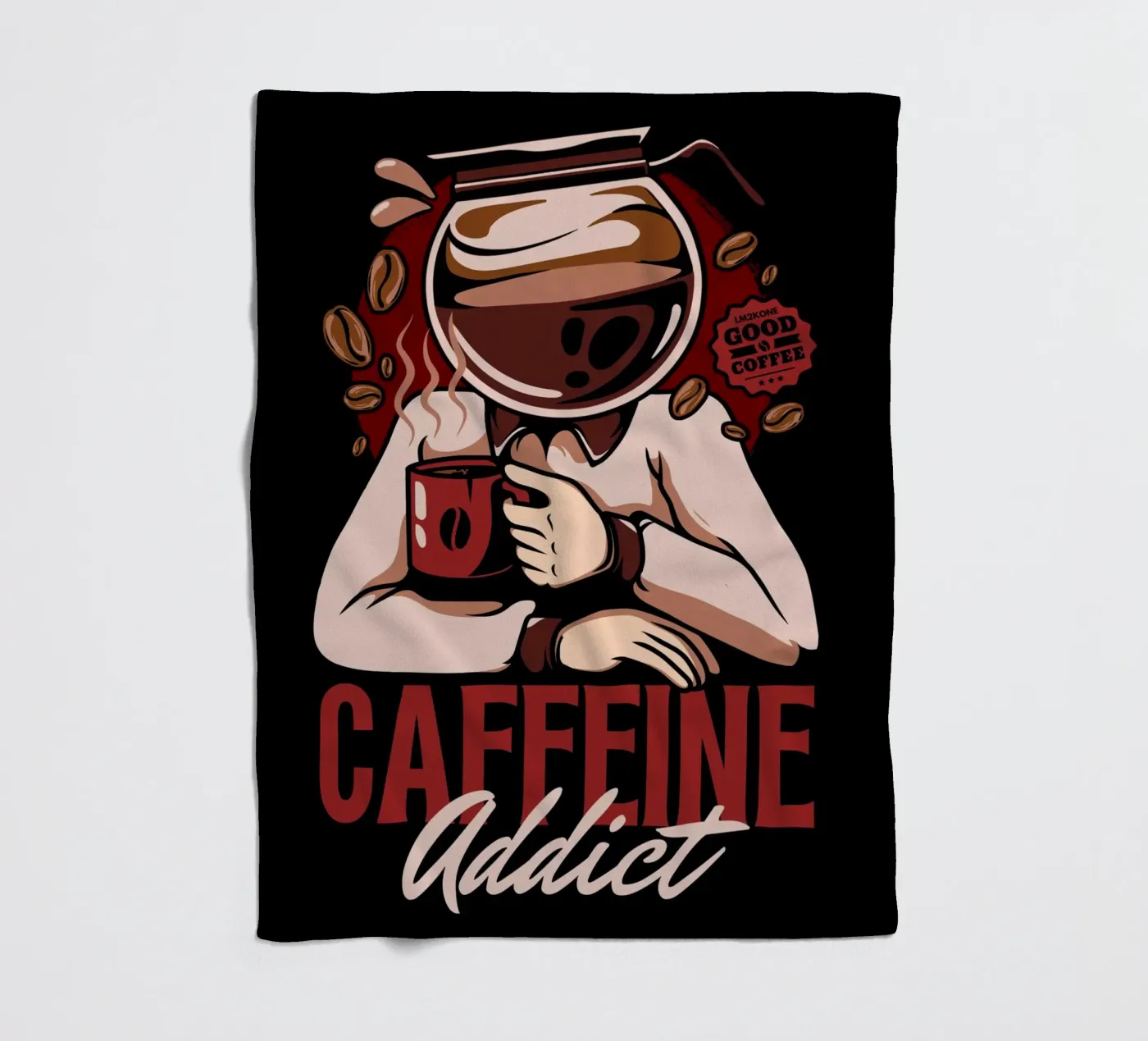 Caffeine Addict Fleecedecke von LM2Kone