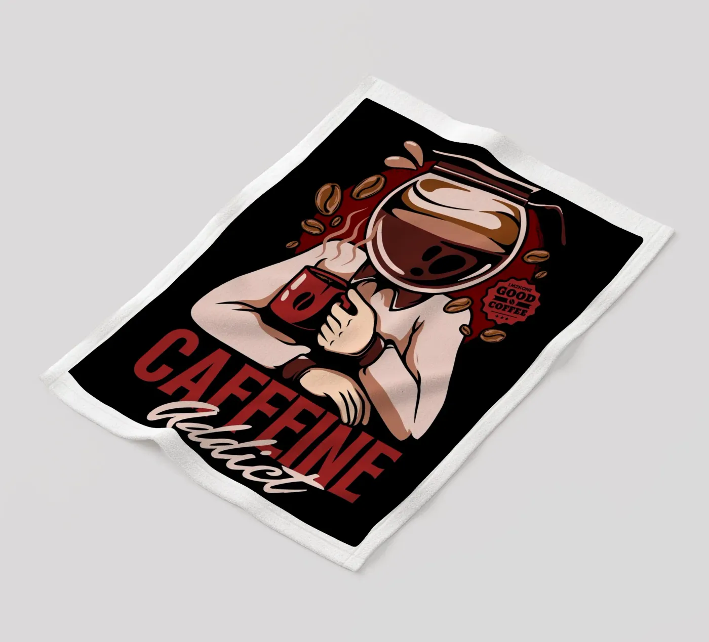Caffeine Addict Fleecedecke von LM2Kone
