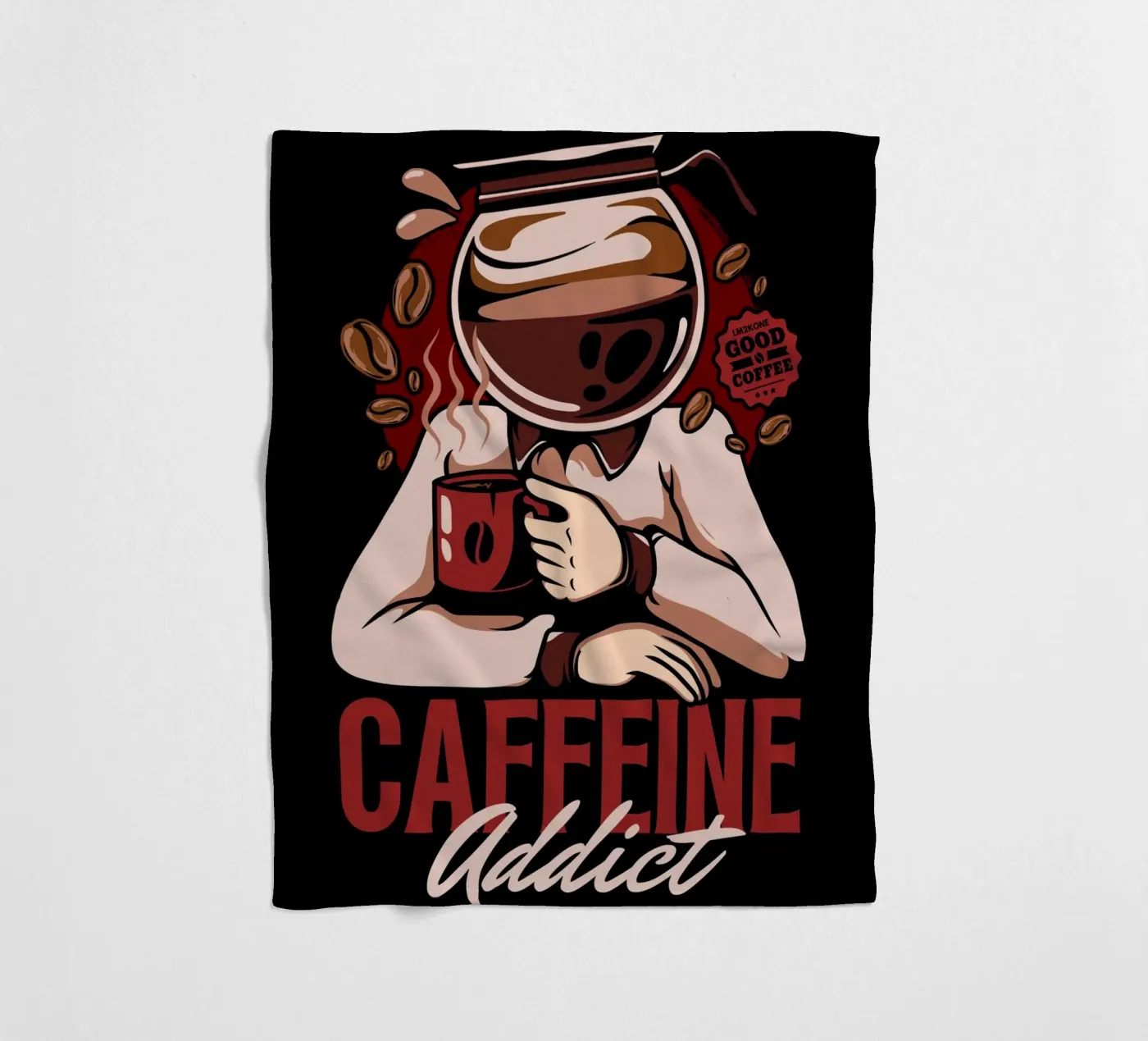 Caffeine Addict Fleecedecke von LM2Kone