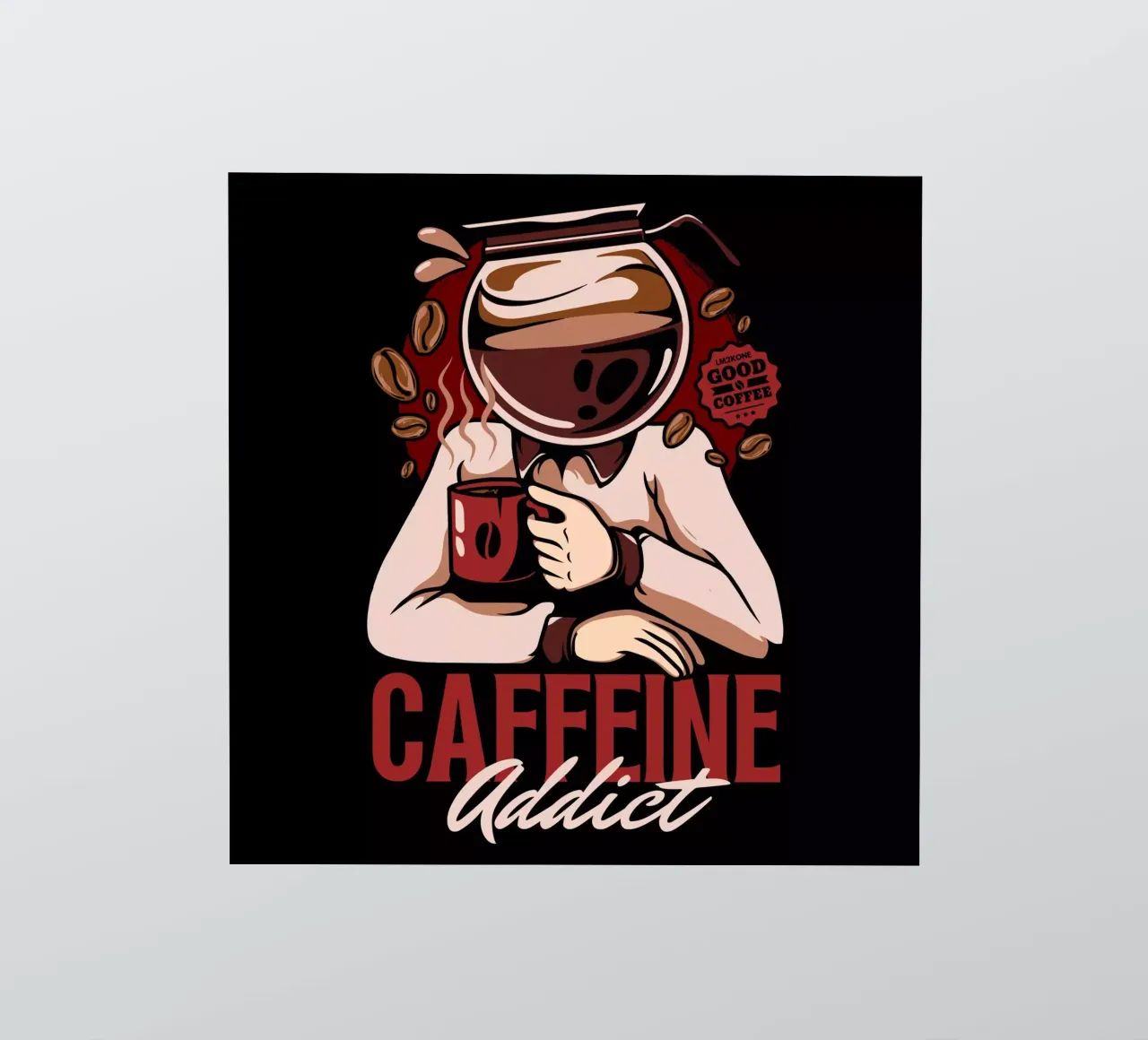 Caffeine Addict sticker by LM2KONE