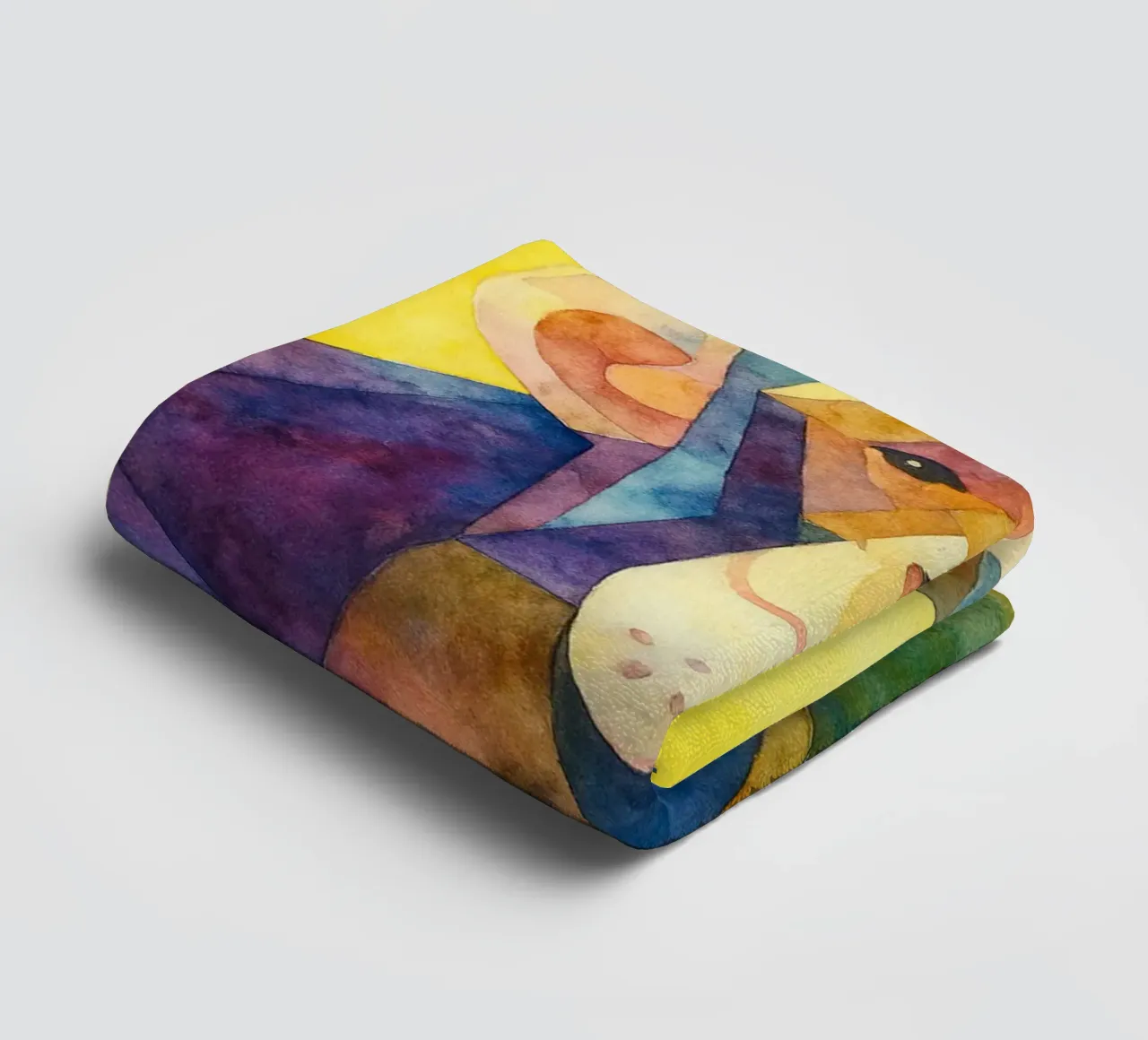 monkey abstract drawing towel by bougenfille