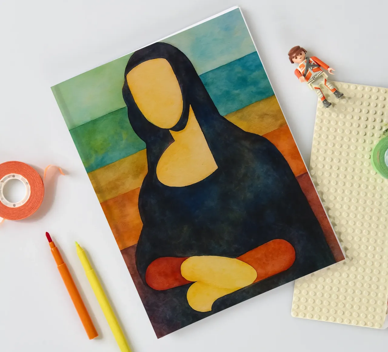 mona lisa abstract drawing notebook by bougenfille